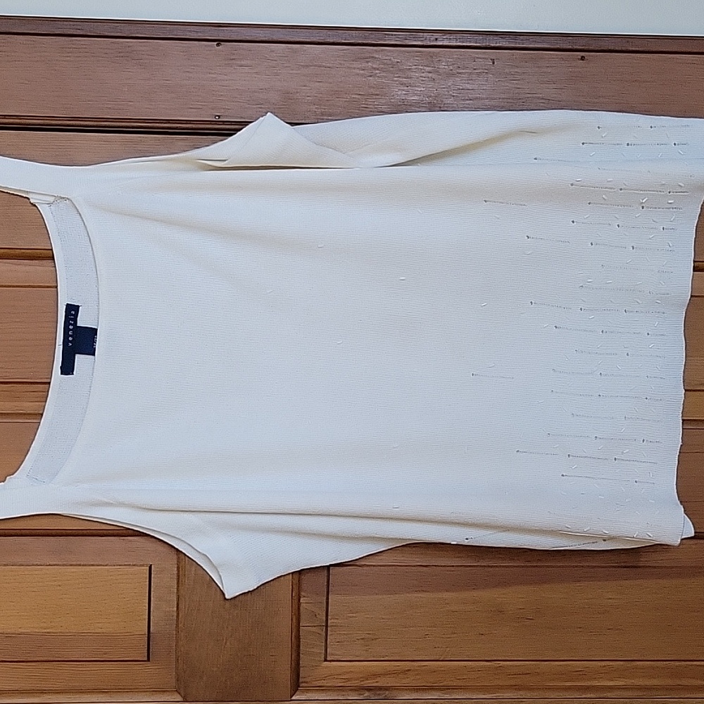 BEAD EMBELLISHED CREAM SWEATER SET - Picture 8 of 11